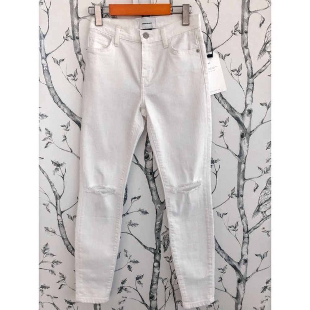 CURRENT ELLIOTT High Waist Stiletto White Jeans - Picture 5 of 6